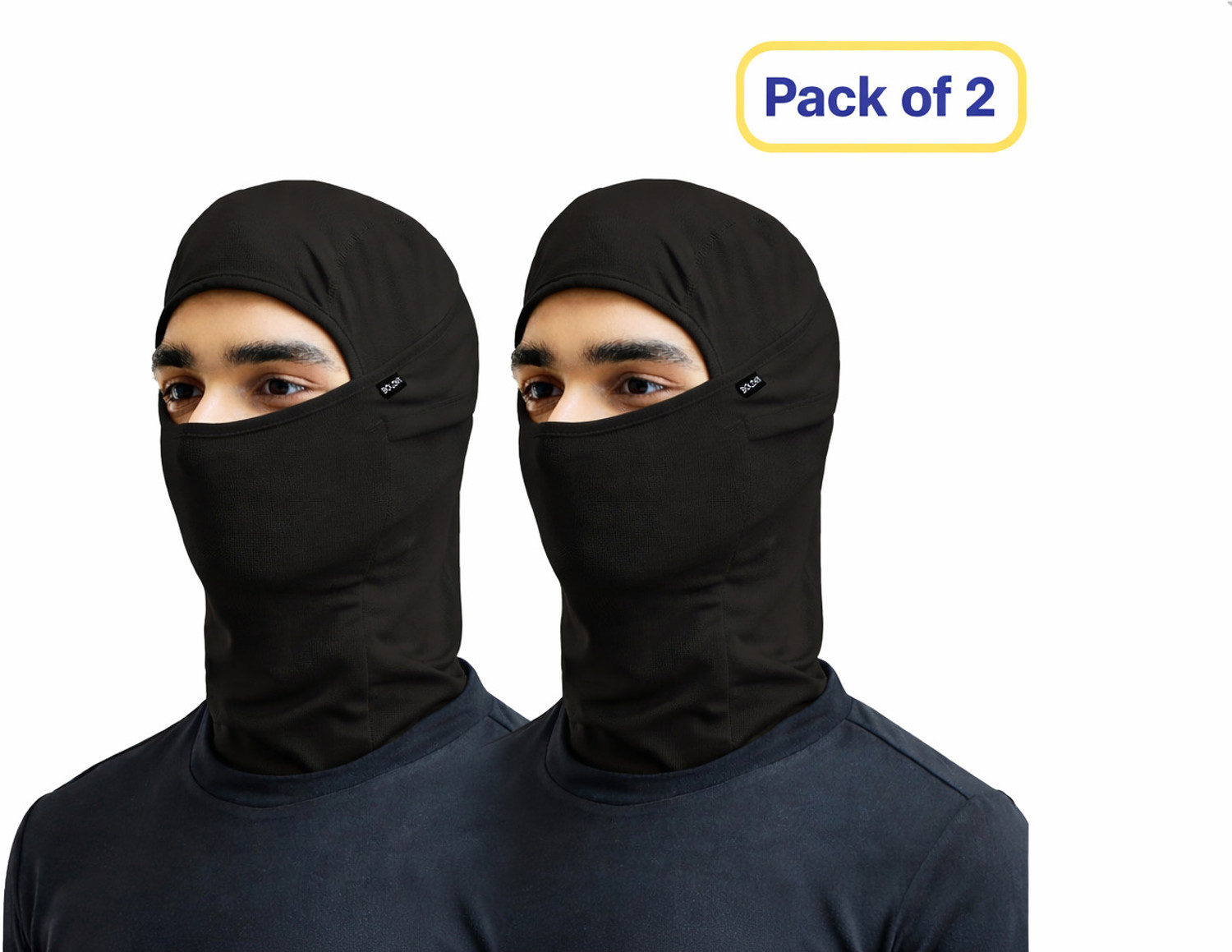 Image of SIZI Black Helmet Skull Cap for Men & Women (Size: Free, Balaclava)
