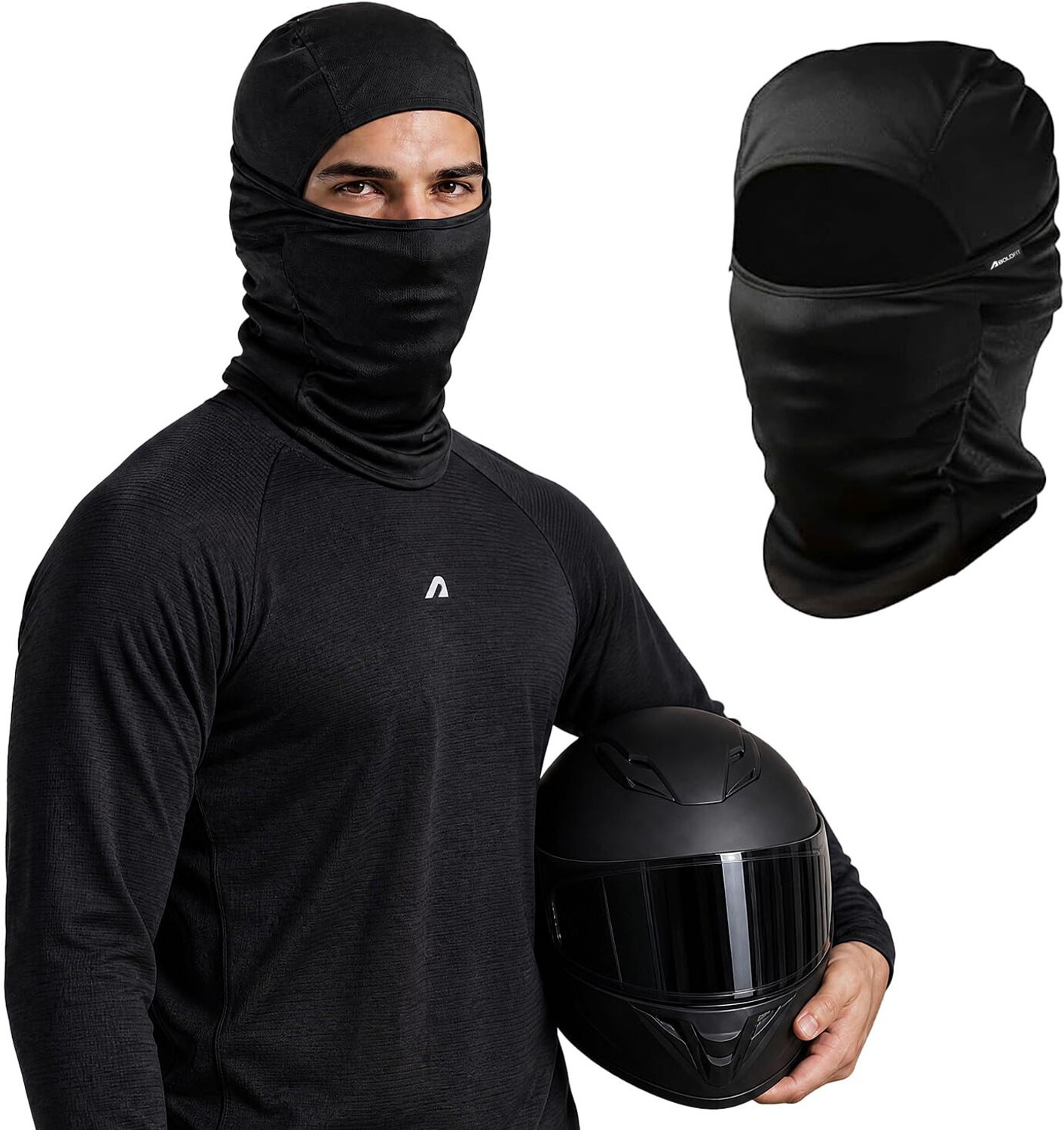 BOLDFIT Black Bike Face Mask - Image 6
