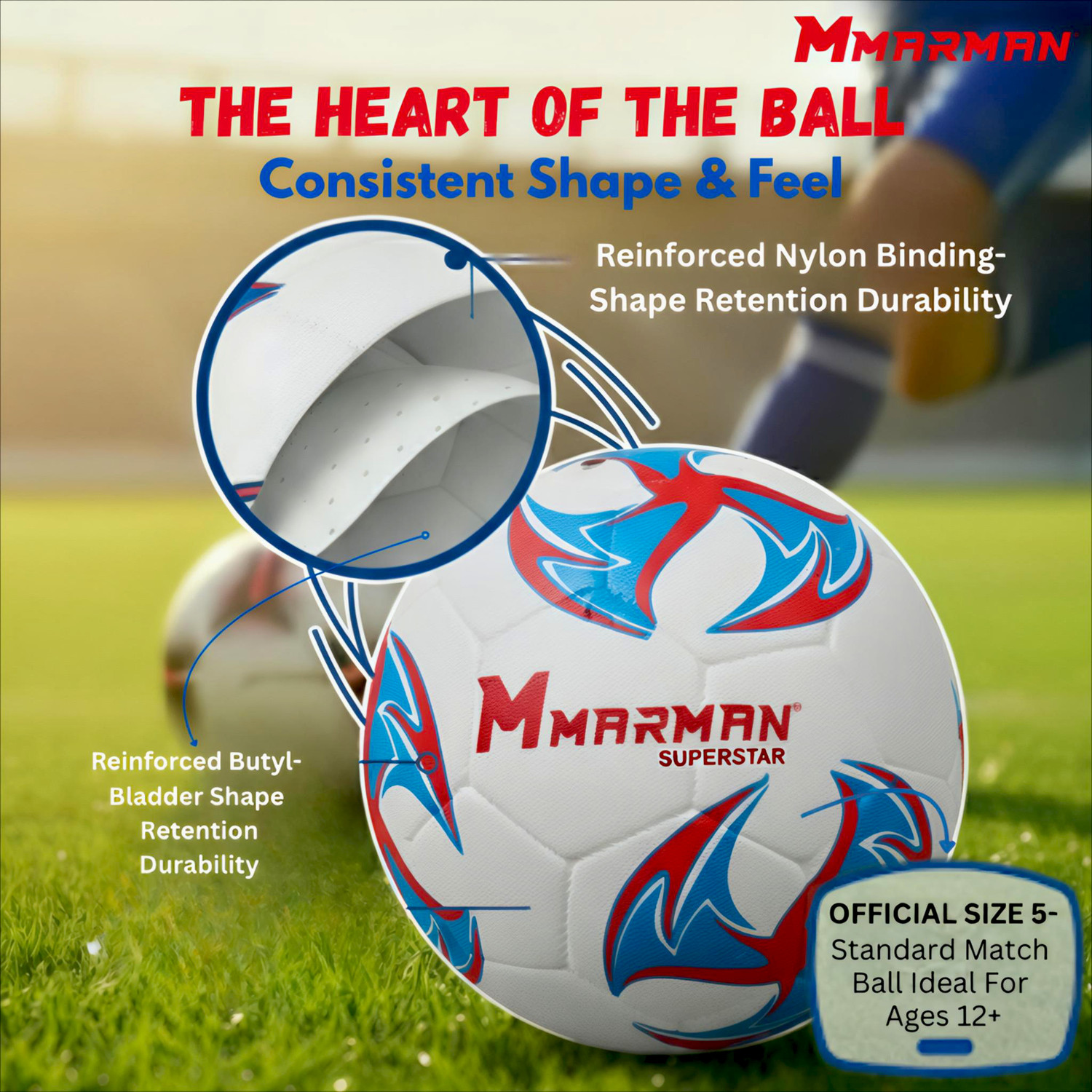 Image of Marman Superstar Football - Size: 5 (Standard, Pack of 1)