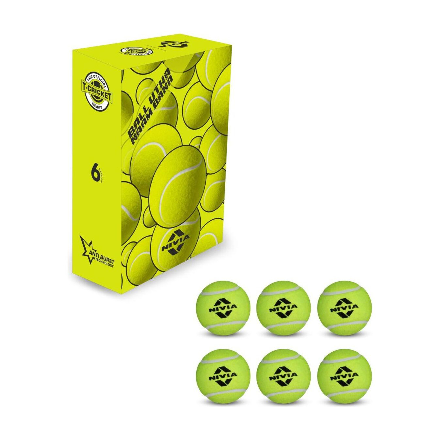 NIVIA Cricket Tennis Ball Heavy Weight (Pack of 6) - Image 6