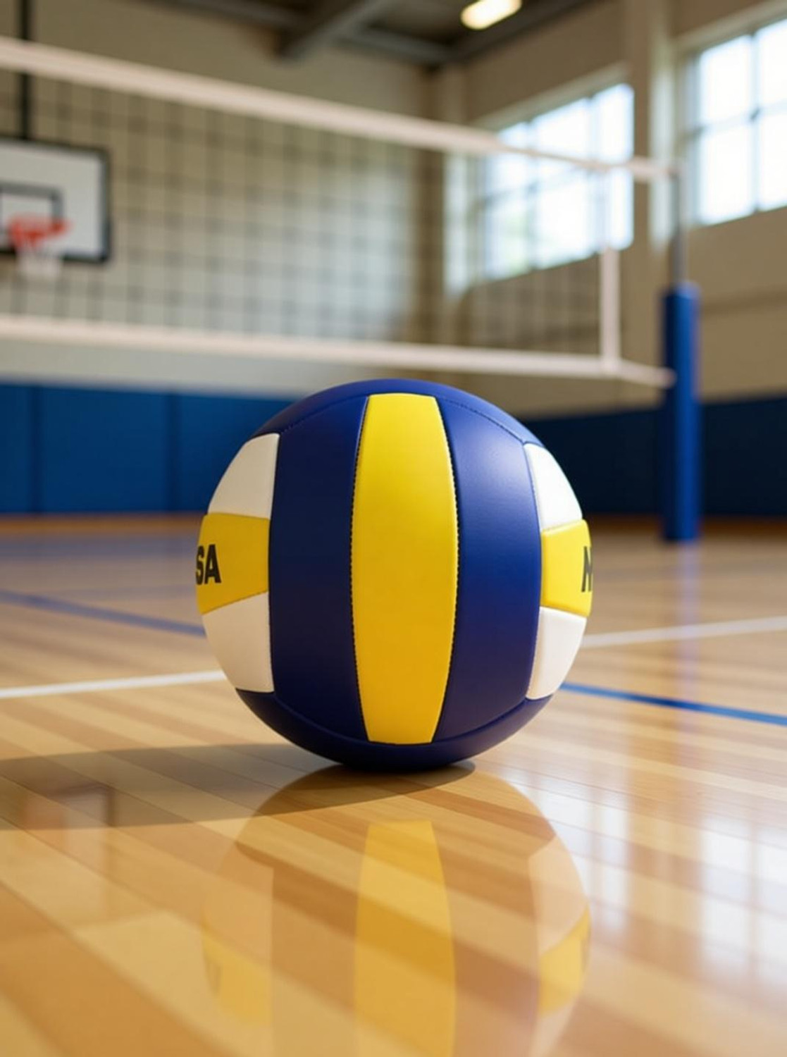 clark classic yellow blue 18 panel best qality volleyball size 4 u8 Volleyball -...
