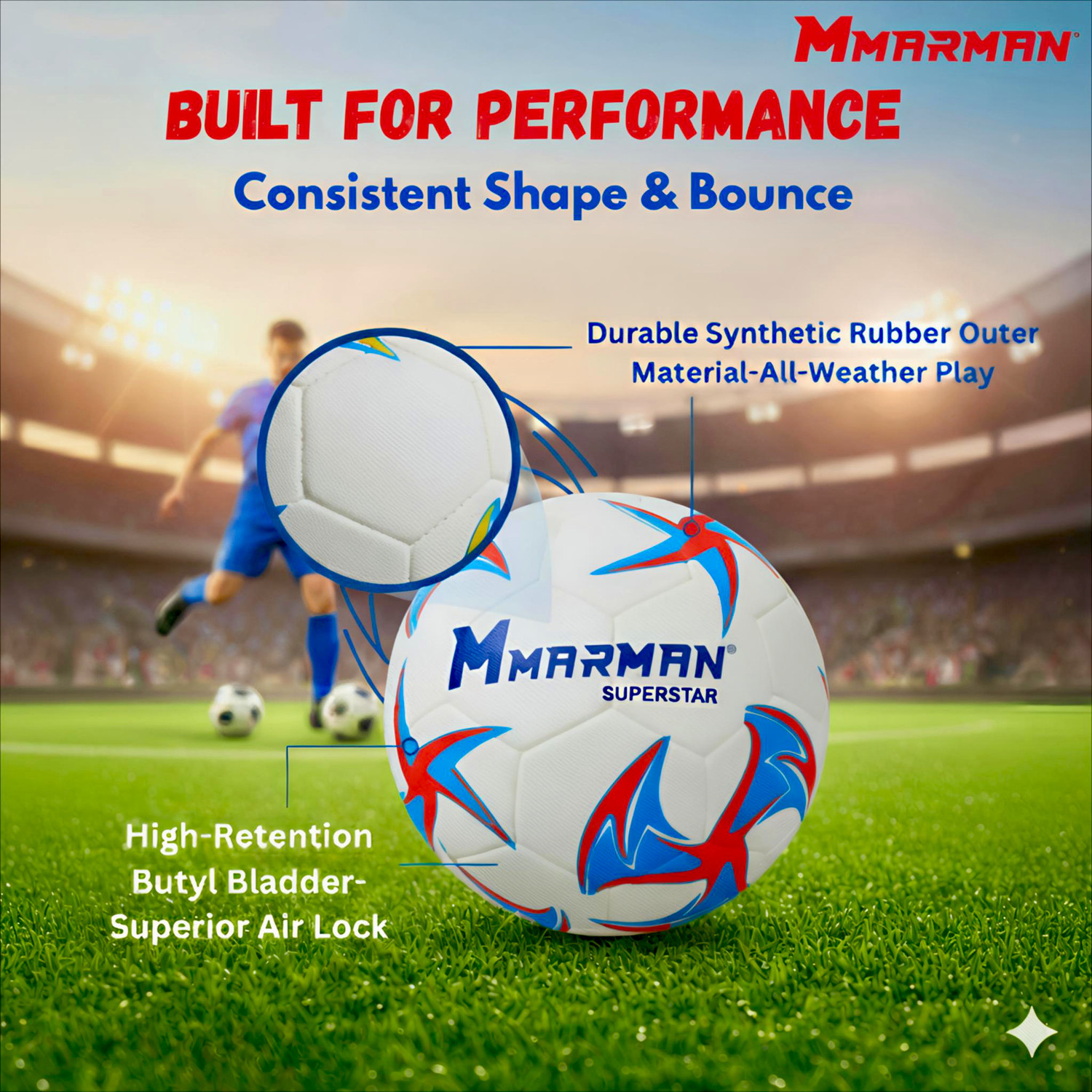 Image of Marman Superstar Football - Size: 5 (Standard, Pack of 1)