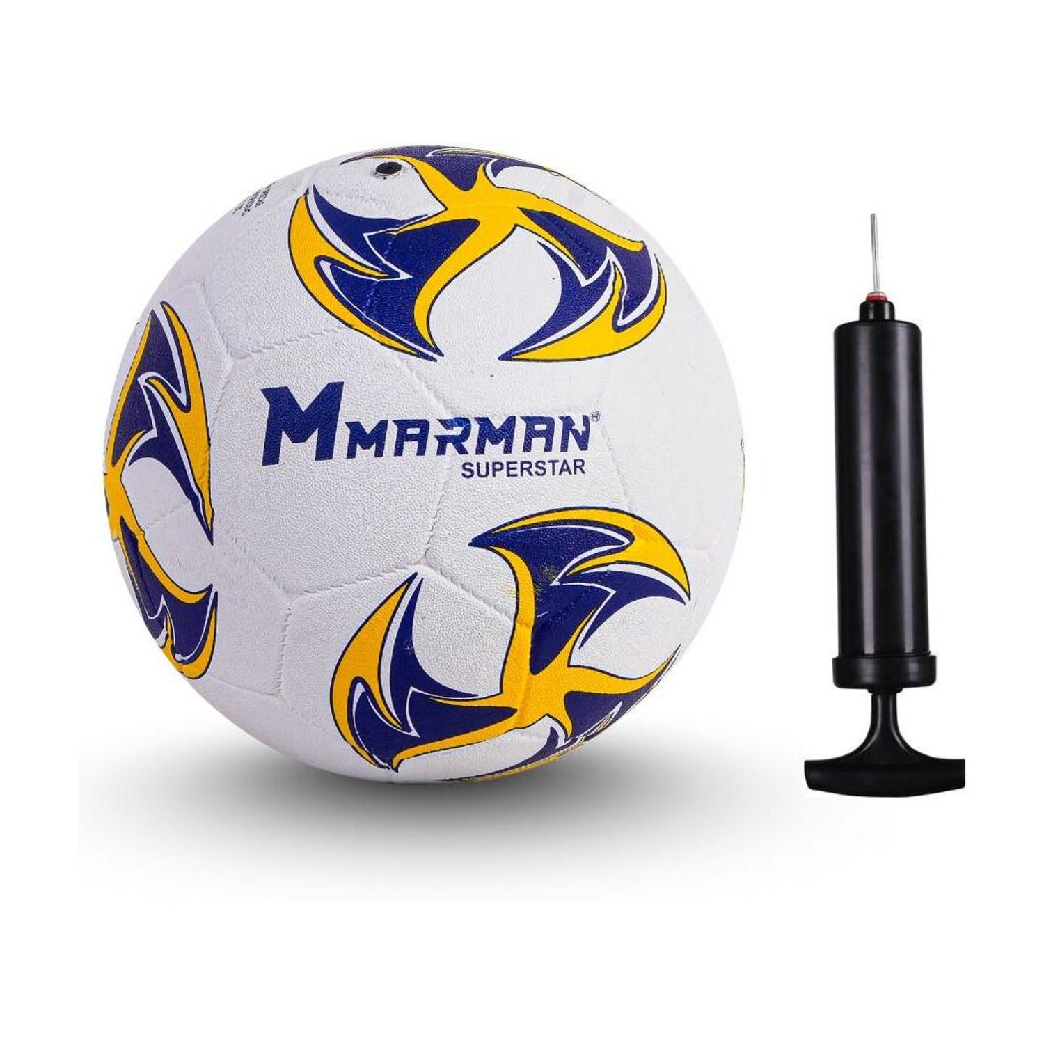 Image of Marman Superstar with Pump Football - Size: 5 (Standard, Pack of 3, Yellow)