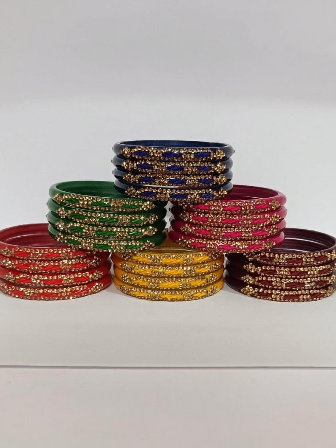 Image of Mayhmcollection Lac Bangle Set (Pack of 24)