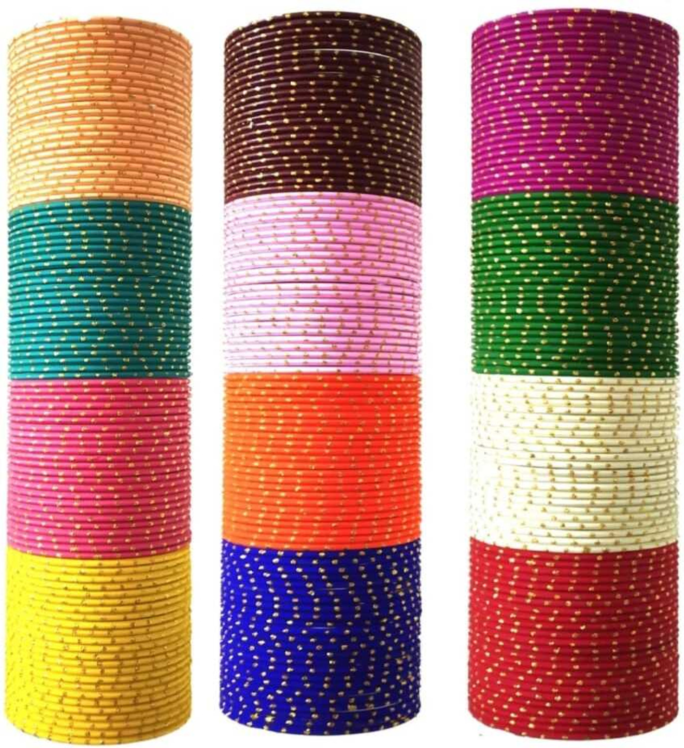 Image of VAKANGAN Glass Bangle Set (Pack of 96)