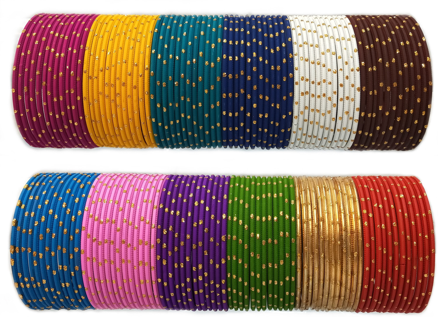 Image of VAKANGAN Glass Bangle Set (Pack of 96)
