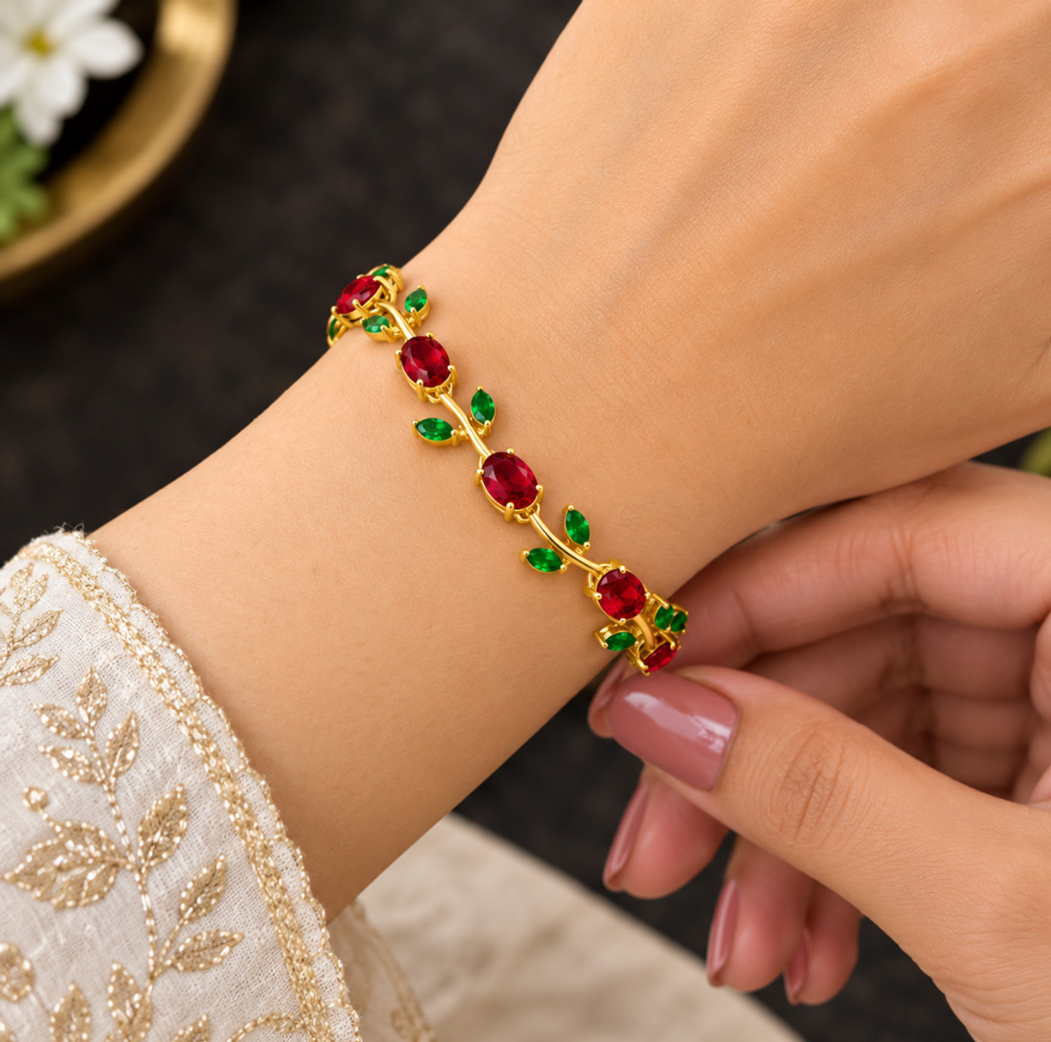 I DEV Steel Zircon Gold-plated Bracelet - Image 1