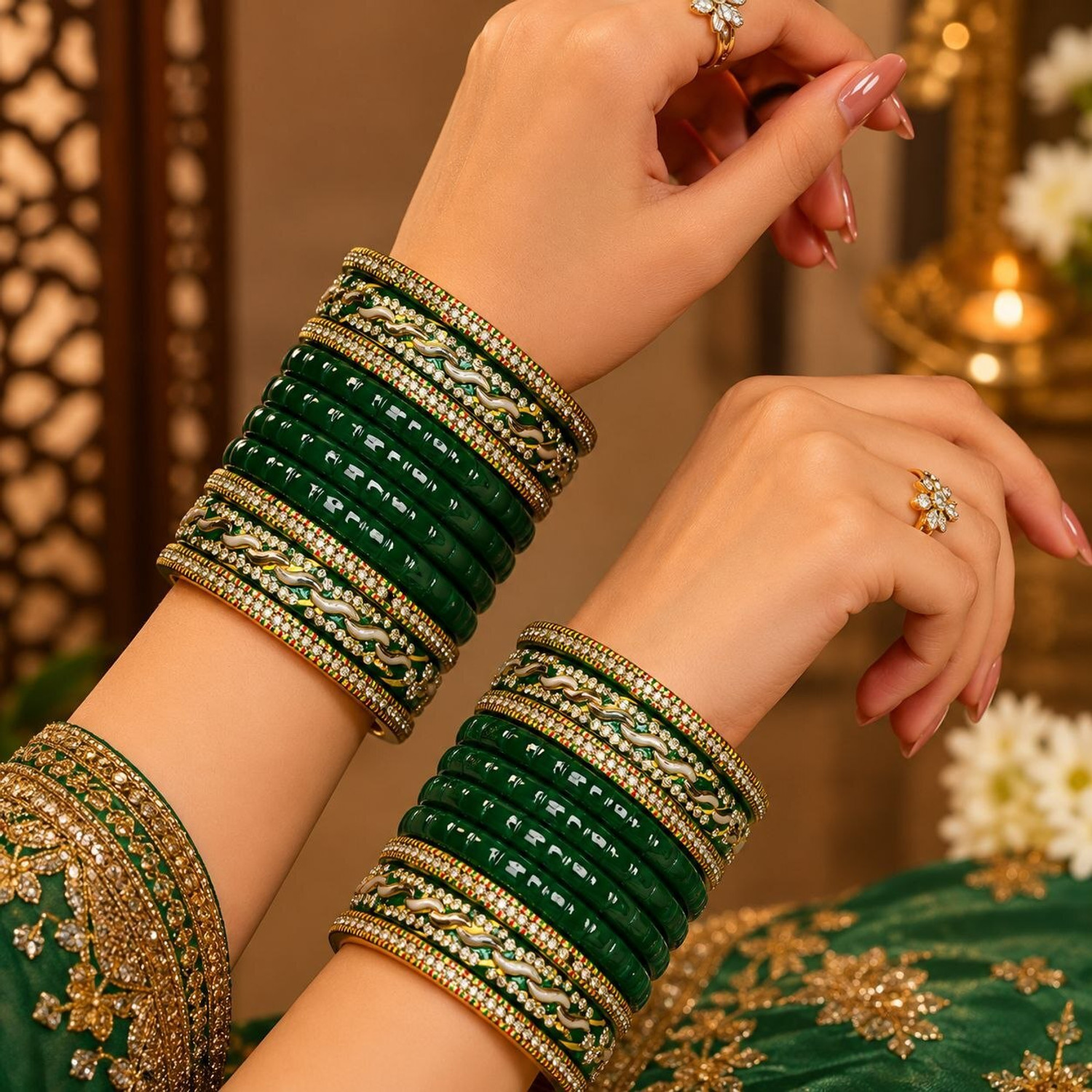 Image of Mayhmcollection Lac Bangle Set (Pack of 24)