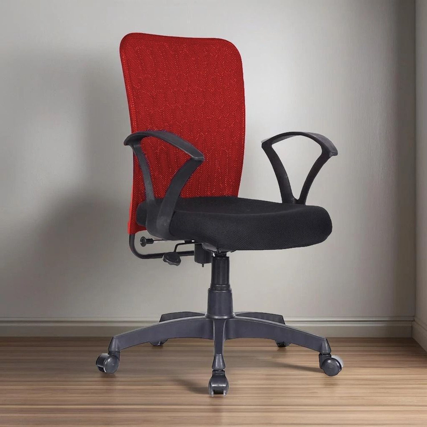 Image of pace seating Home and Office Y Mesh Chair, High Back Mesh Ergonomic with Adjustable Armrests Nylon Office Conference Chair (Black, Optional Installation Available)
