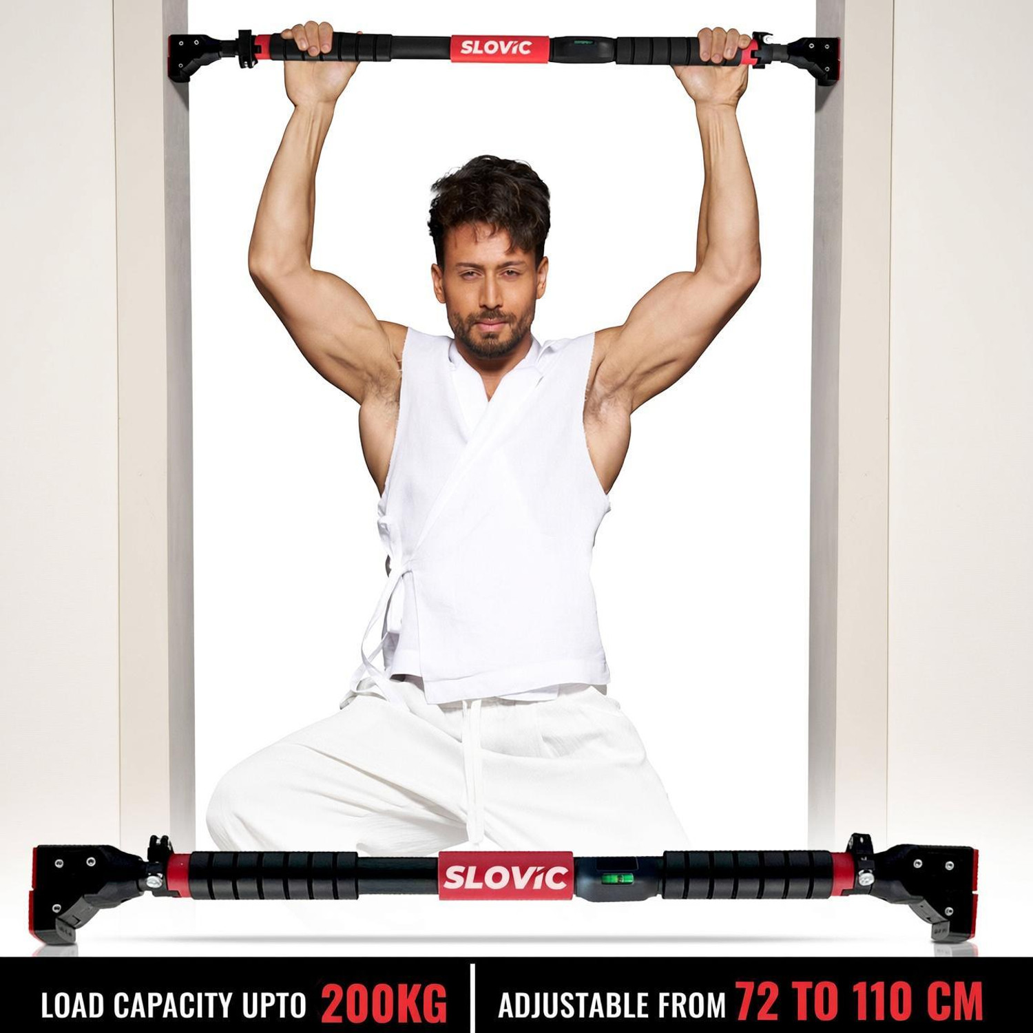 SLOVIC Pull Up Bar Red and Black - Image 6