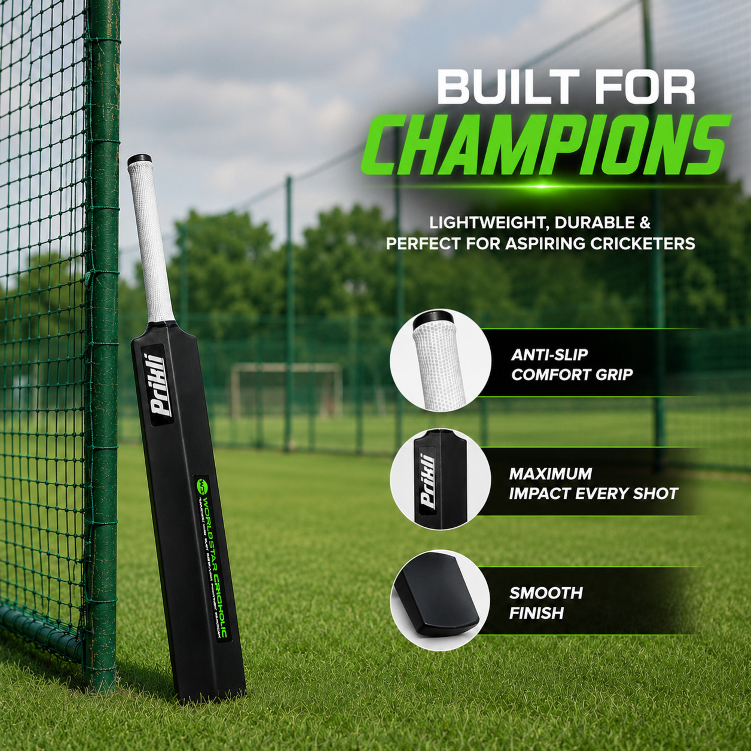 Image of HF THE ORIGINAL Slog Size 5 no (Ideal for 10-11 Years) Hard PLastic For tennis Ball PVC /Plastic Cricket Bat For 10 - 12 Yrs (600 kg)