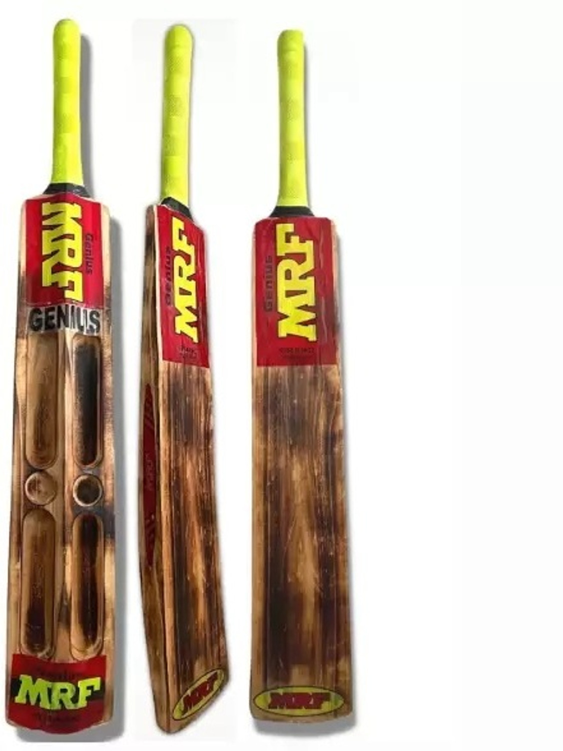 Image of AGGIENext Bheem Boundary 4 slot Tennis Ball Cricket bat Kashmir Willow Cricket Bat For 15+ Yrs (1120)