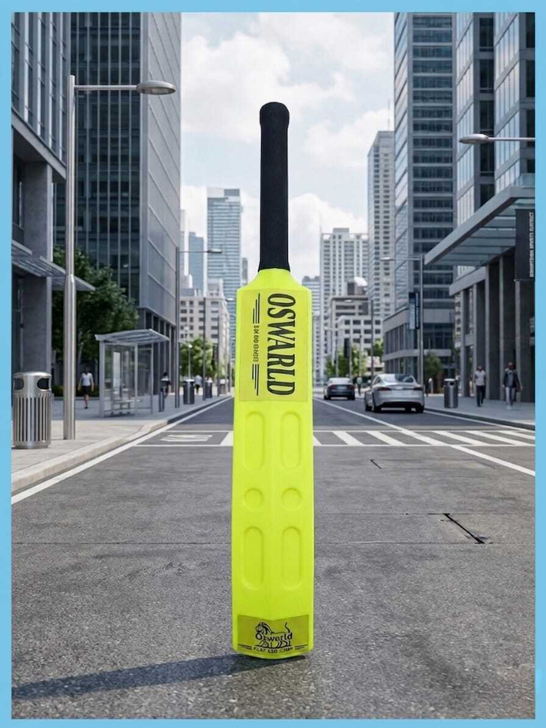 Image of HF THE ORIGINAL Slog Size 4 NO (Ideal for 8-9 Years) Hard PLastic For tennis Ball PVC /Plastic Cricket Bat For 9 - 11 Yrs (450 g)