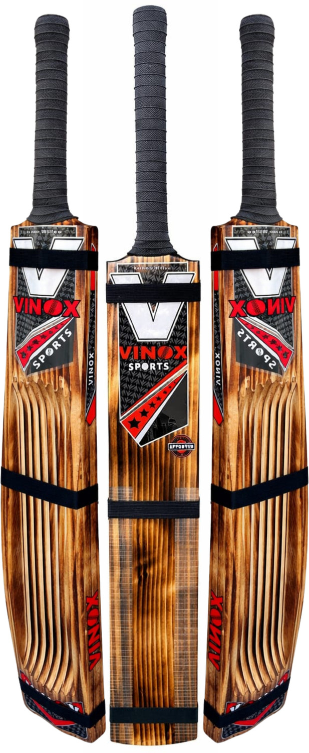 Image of HouseOfCommon Sports Kashmir Willow Scoop Bat (Double Blade Full Size for Play All Tennis Ball Kashmir Willow Cricket Bat For 15+ Yrs (.999 g)