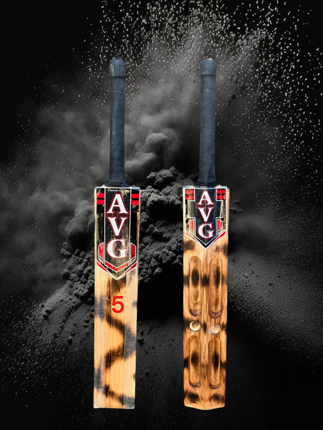 Image of AVG Double Blade Popolar Willow Cricket Bat for Tennis Ball For 10 - 12 Yrs Size 5 Poplar Willow Cricket Bat For 10 - 12 Yrs (.500 kg)