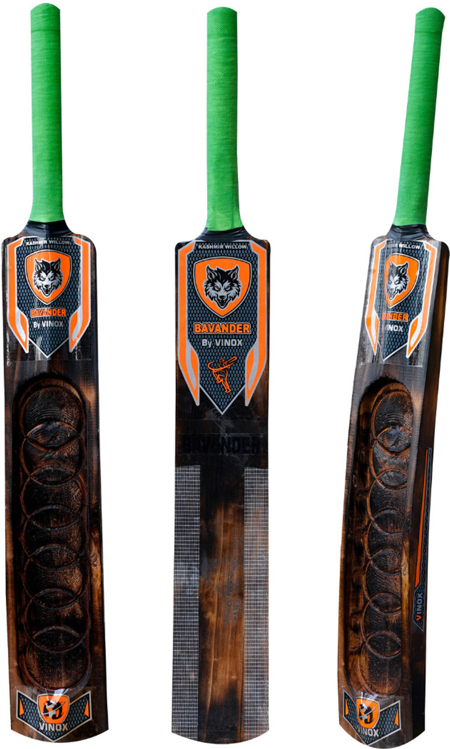 Image of HouseOfCommon Sports Kashmir Willow Scoop Bat (Double Blade Full Size for Play All Tennis Ball Kashmir Willow Cricket Bat For 15+ Yrs (.999 g)