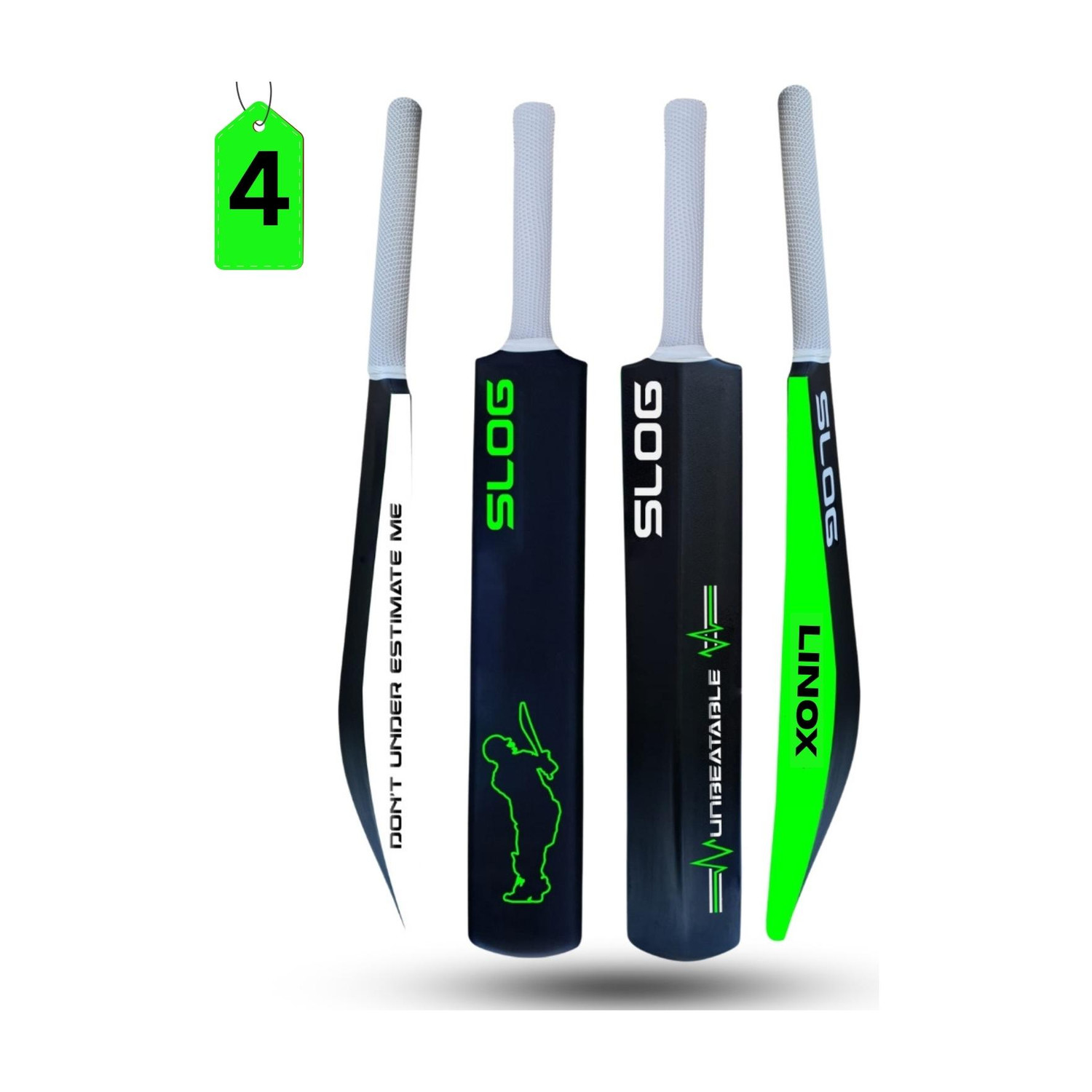 Image of HF THE ORIGINAL Slog Size 5 no (Ideal for 10-11 Years) Hard PLastic For tennis Ball PVC /Plastic Cricket Bat For 10 - 12 Yrs (600 kg)