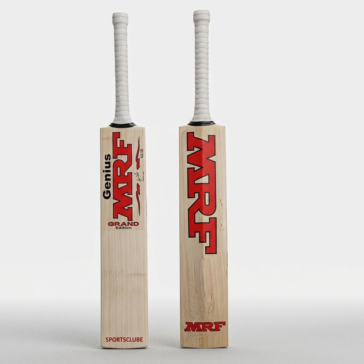 Image of MRF Genius Cricket Bat, Kashmir Willow, Grade 2 (Short Handle) Kashmir Willow Cricket Bat For 15+ Yrs (1.2 kg)