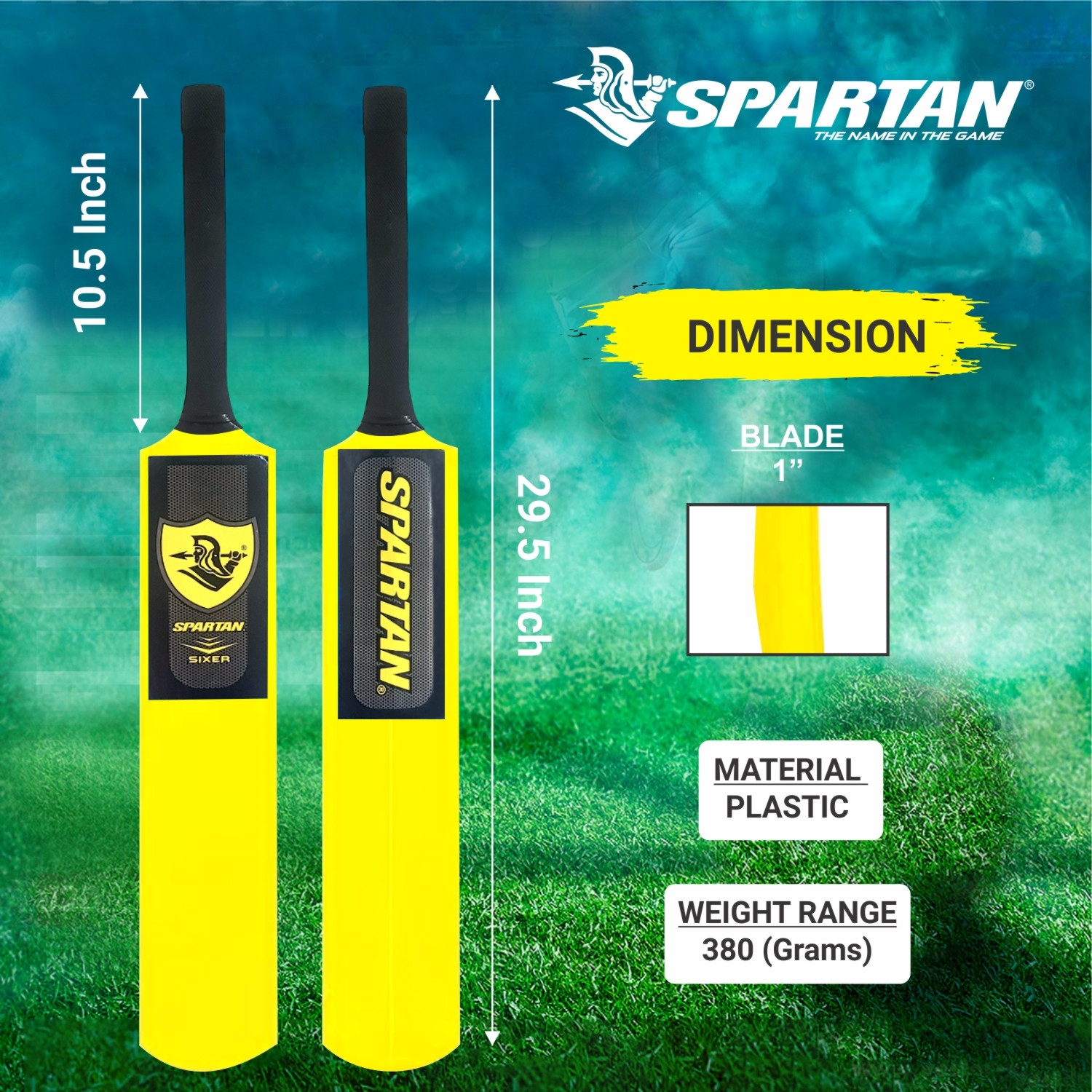 Image of Spartan Sixer PVC /Plastic Cricket Bat For 15+ Yrs (0.35 kg)