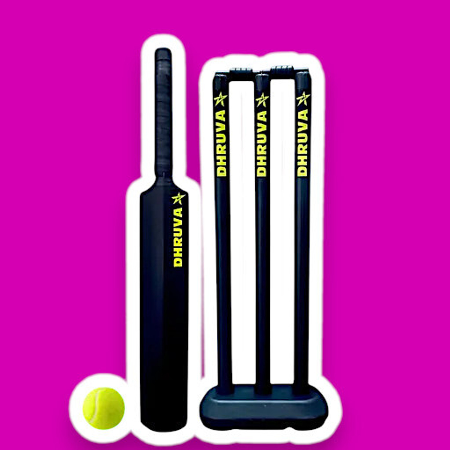 Image of HF THE ORIGINAL Slog Size 3 (Ideal for 7-8 Years ) Hard PLastic For tennis Ball PVC /Plastic Cricket Bat For 8 Yrs (400 g)