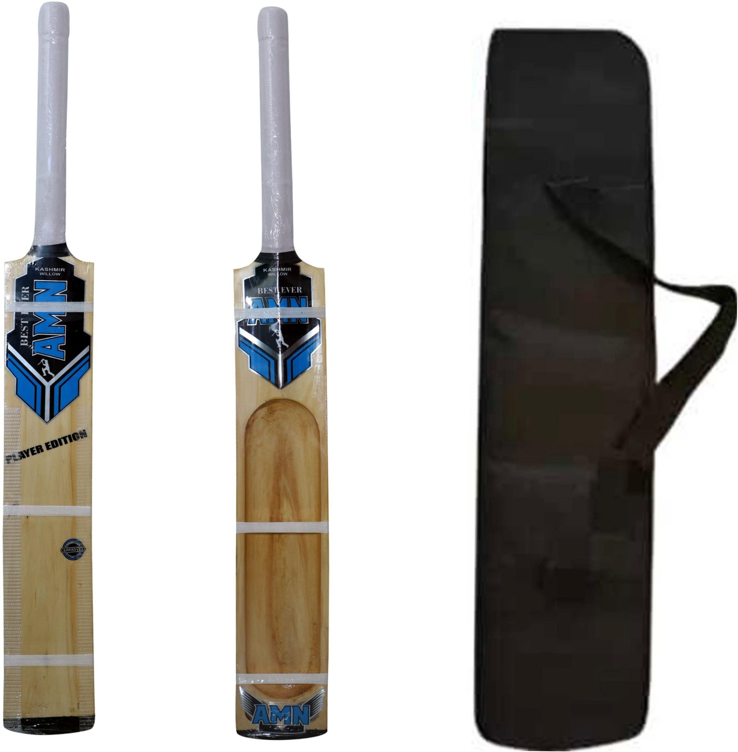 Image of HouseOfCommon new classic trending designer double blade scoop bat for hard tennis Kashmir Willow Cricket Bat For 15+ Yrs (900-1100 g)