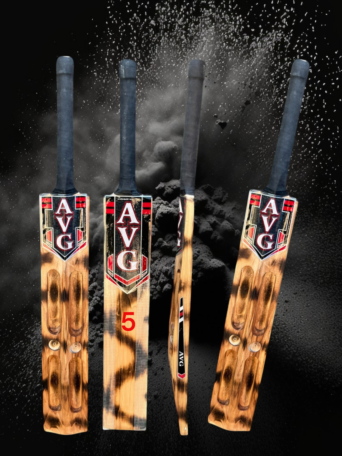 Image of AVG Double Blade Popolar Willow Cricket Bat for Tennis Ball For 10 - 12 Yrs Size 5 Poplar Willow Cricket Bat For 10 - 12 Yrs (.500 kg)