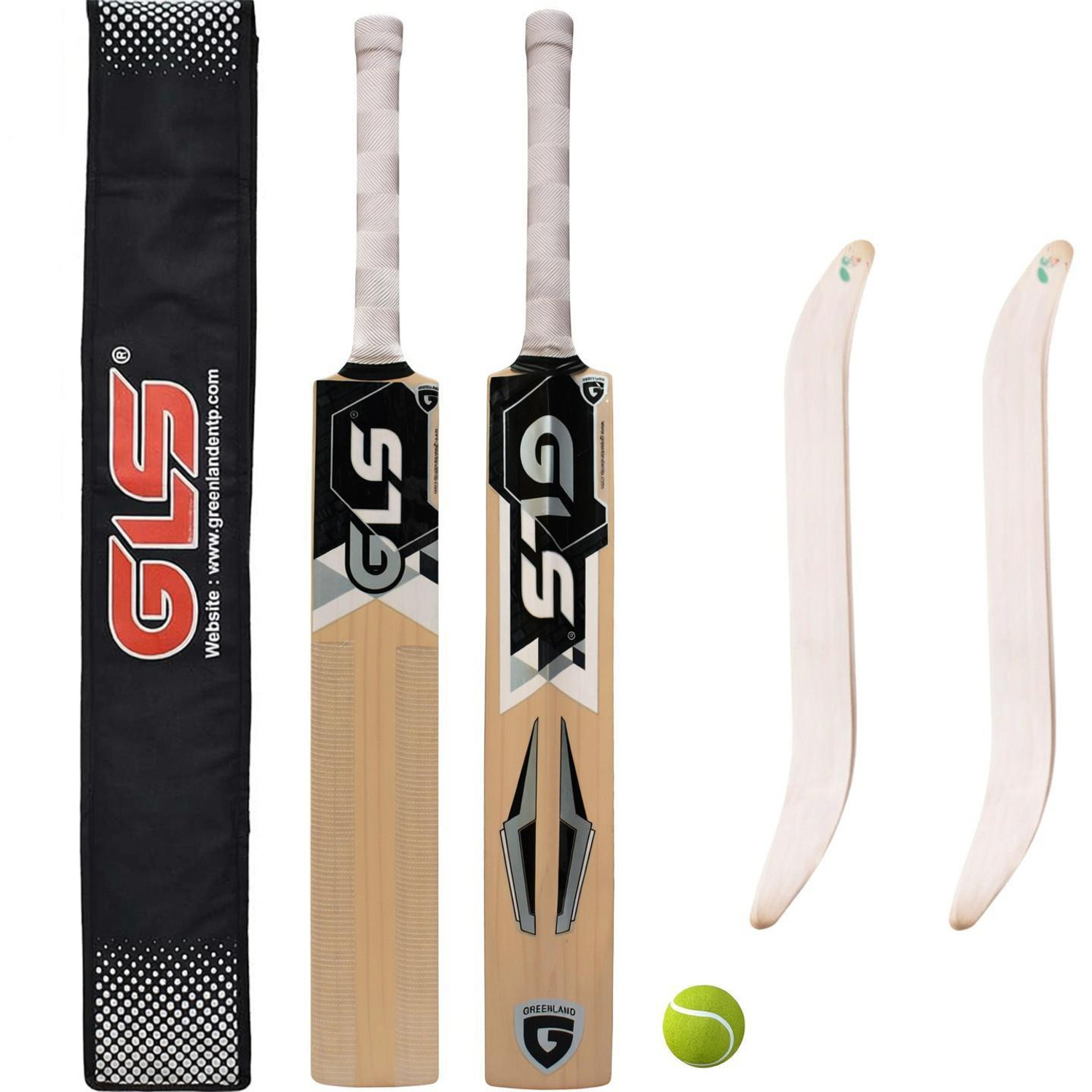 GLS Slogger Cricket Tennis Full Size with Free Tetron Cover and Tennis Ball Poplar Willow Cricket Bat For 15+ Yrs (800-1000 g) - Image 1