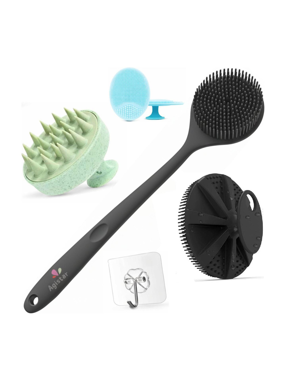 Agistar 5 in 1 Silicone Bath Scrubber Set - Image 1