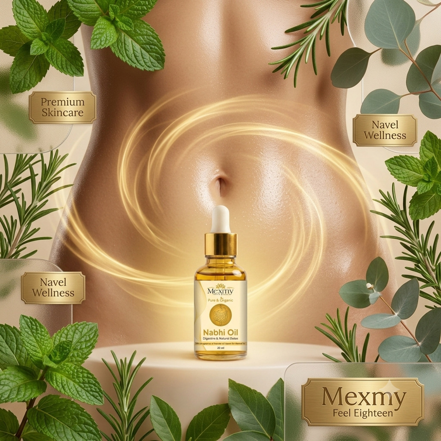Image of Ved Sanjeevani Radiant Skin Care Nabhi Oil For Acne-Prone & Dullness Reduction (30 ml)
