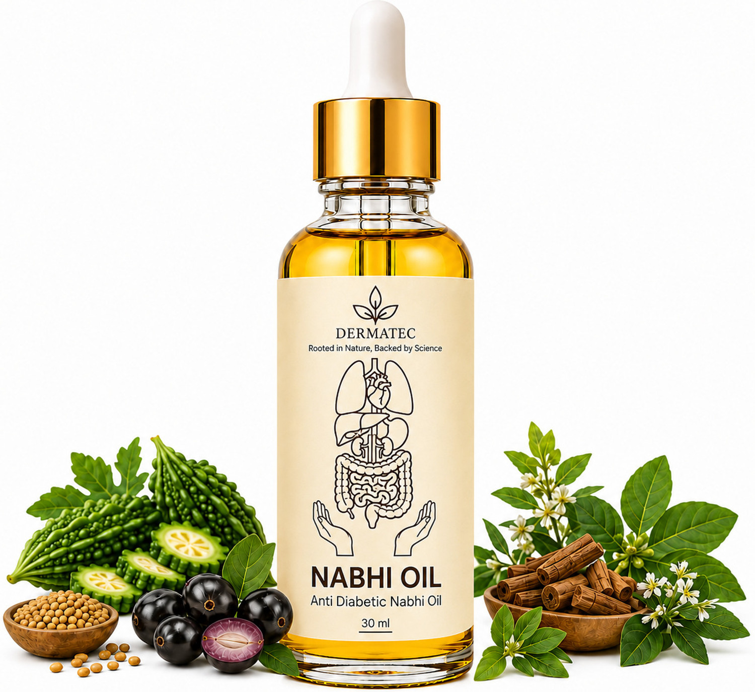 Image of Ved Sanjeevani Radiant Skin Care Nabhi Oil For Acne-Prone & Dullness Reduction (30 ml)