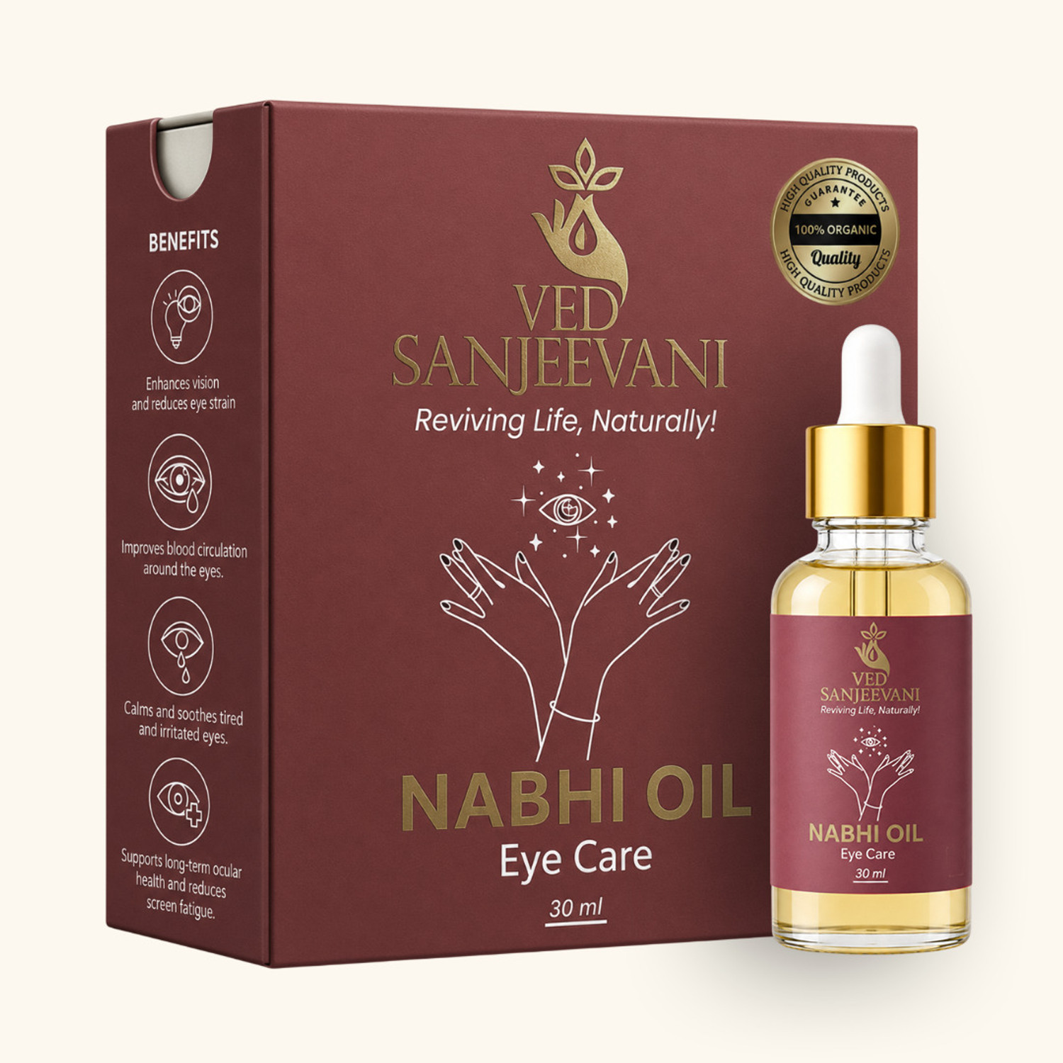 Image of Ved Sanjeevani Radiant Skin Care Nabhi Oil For Acne-Prone & Dullness Reduction (30 ml)