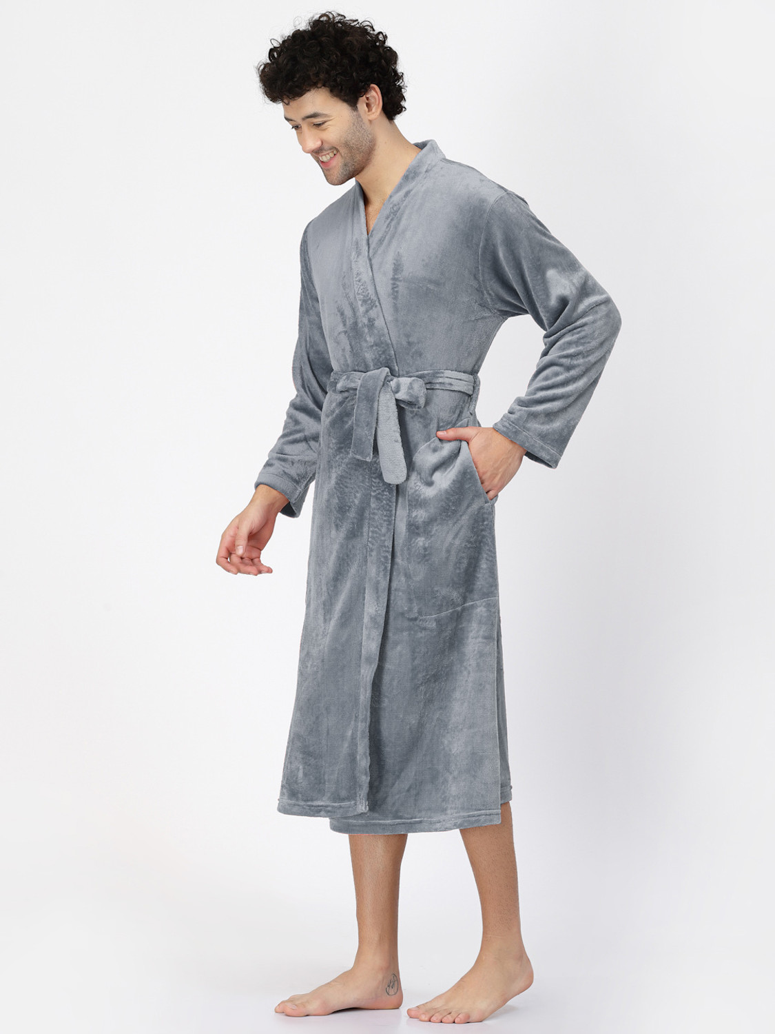 Image of Klotthe Grey XL Bath Robe (1 Bathrobe, For: Men, Grey)