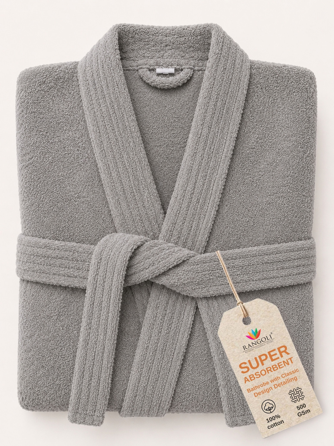 Image of Klotthe Grey XL Bath Robe (1 Bathrobe, For: Men, Grey)