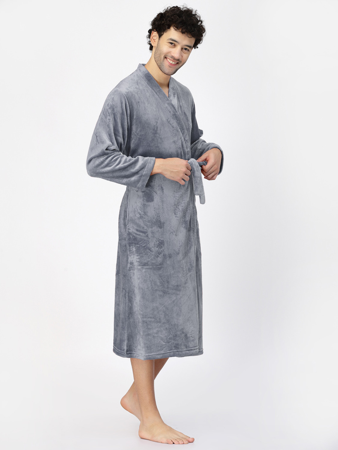 Image of Klotthe Grey XL Bath Robe (1 Bathrobe, For: Men, Grey)
