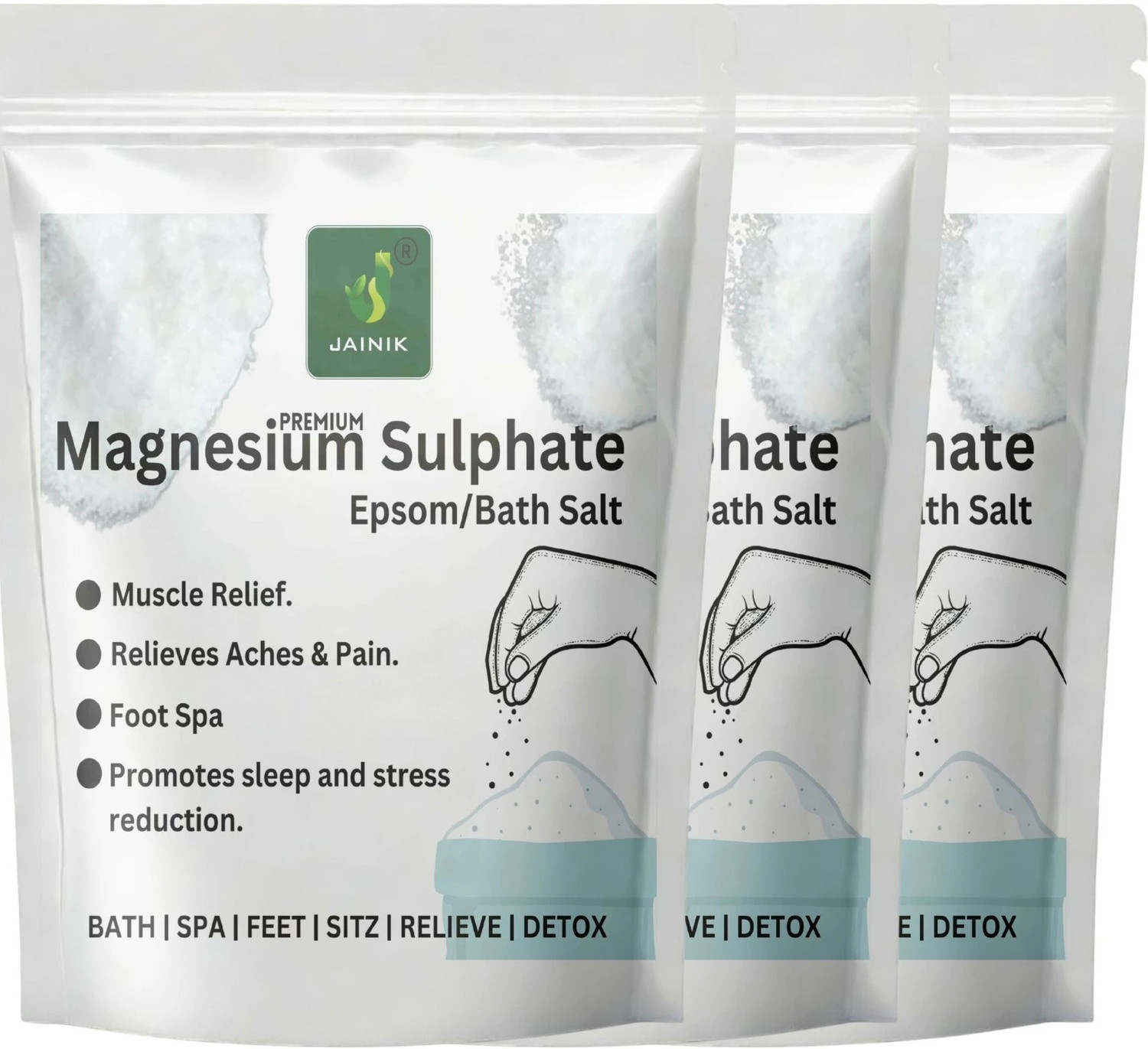 Image of YOGAFY Epsom Bath Salt With Pink Salt And Herbs (250 gm) ||Jar Pack|| (250 g)