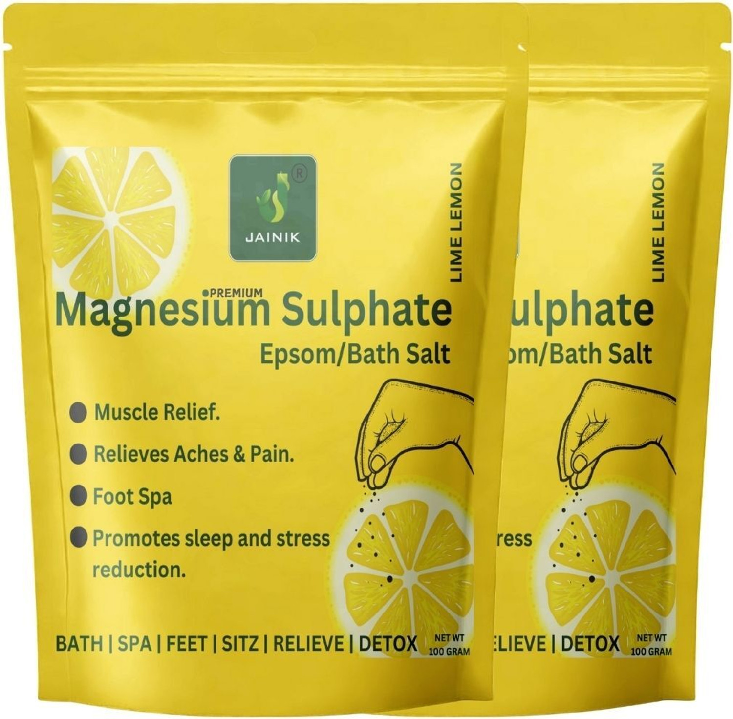 Image of YOGAFY Epsom Bath Salt With Pink Salt And Herbs (250 gm) ||Jar Pack|| (250 g)