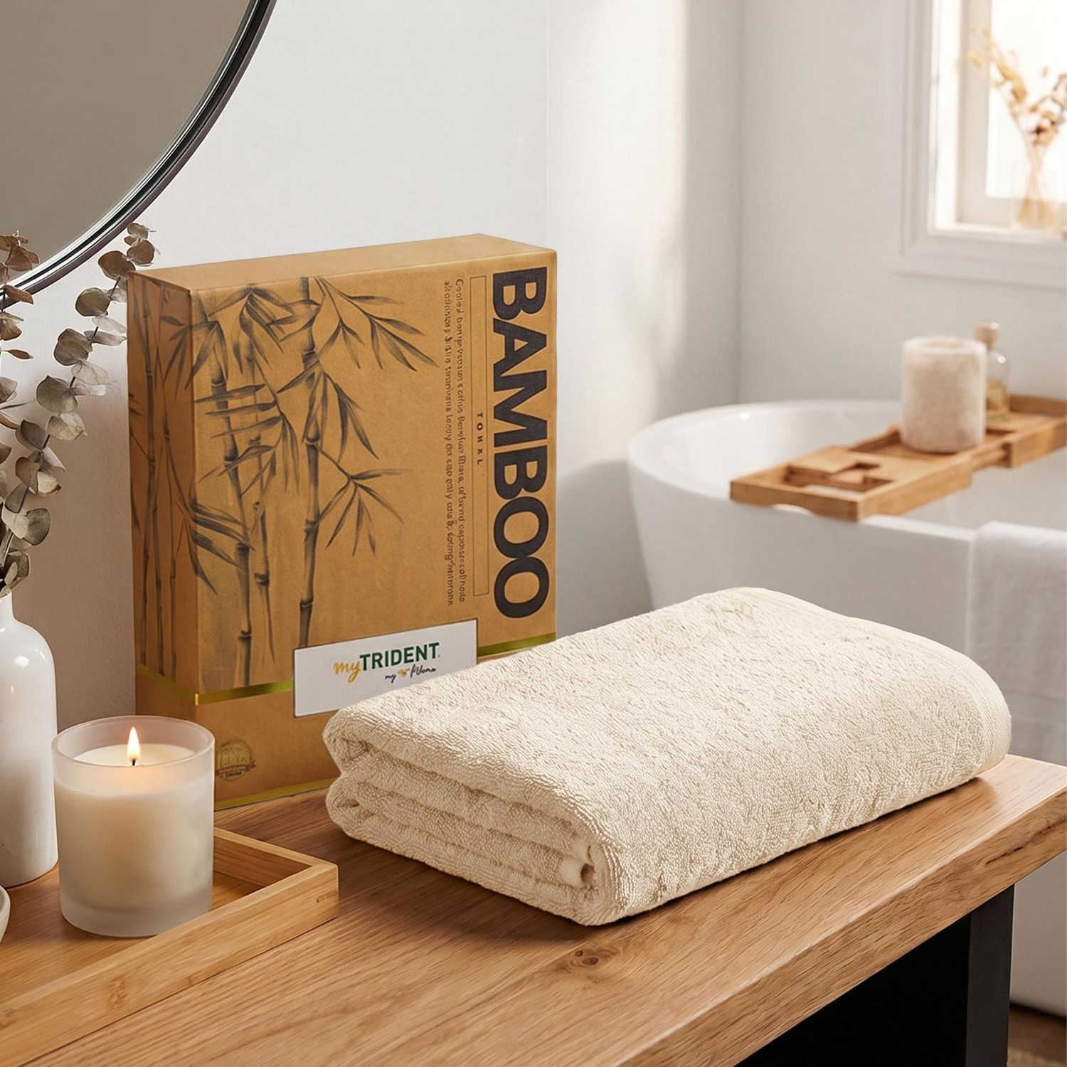 Image of MYTRIDENT Cotton 500 GSM Bath Towel Set (Pack of 3)
