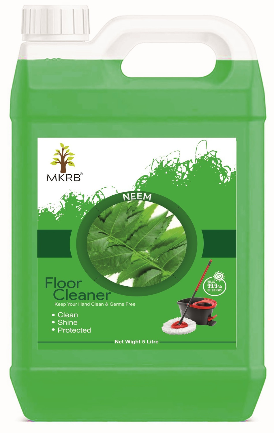 Image of MKAV Orange Floor & Bathroom Cleaner-Kills Germ, Safe on Tiles, Marble & Granite Orange (2 x 5000 ml)