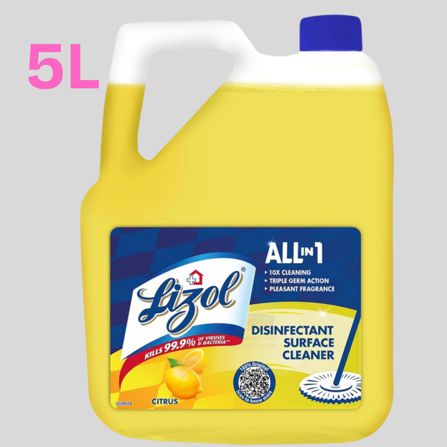 Image of Lizol Disinfectant Suitable for All Floor Cleaner Mopse Citric (5 L)