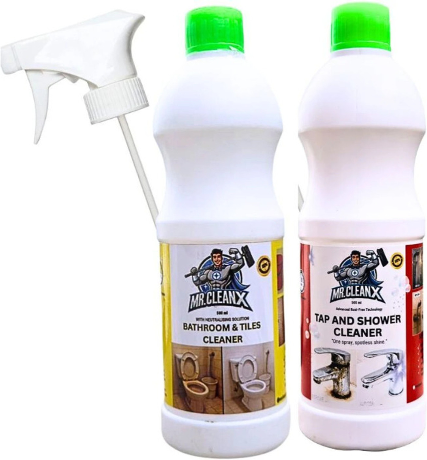 Image of MR.CLEANX BATHROOM TILES CLEANER NO FRAGRANCE No Fragrance (2 x 250 ml)