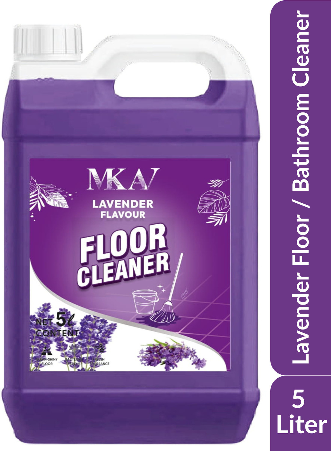 Image of Vim Lavender Floor Cleaner Liquid for Tiles Marble Granite Kills 99.9% Germs Lavendar (5 L)