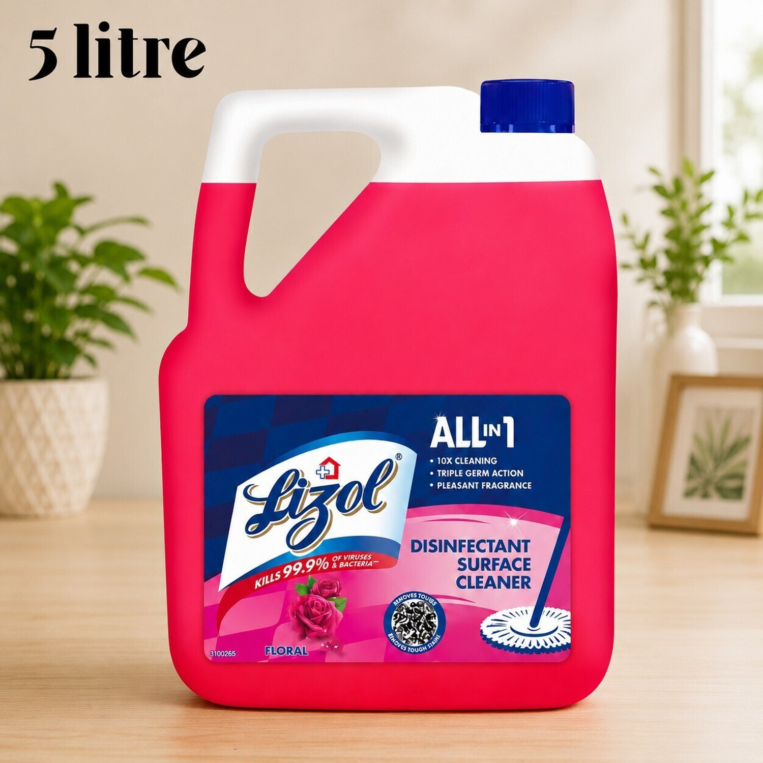 Image of Lizol Disinfectant Surface & Floor Cleaner Liquid, Lavenders Lavender (5 L)