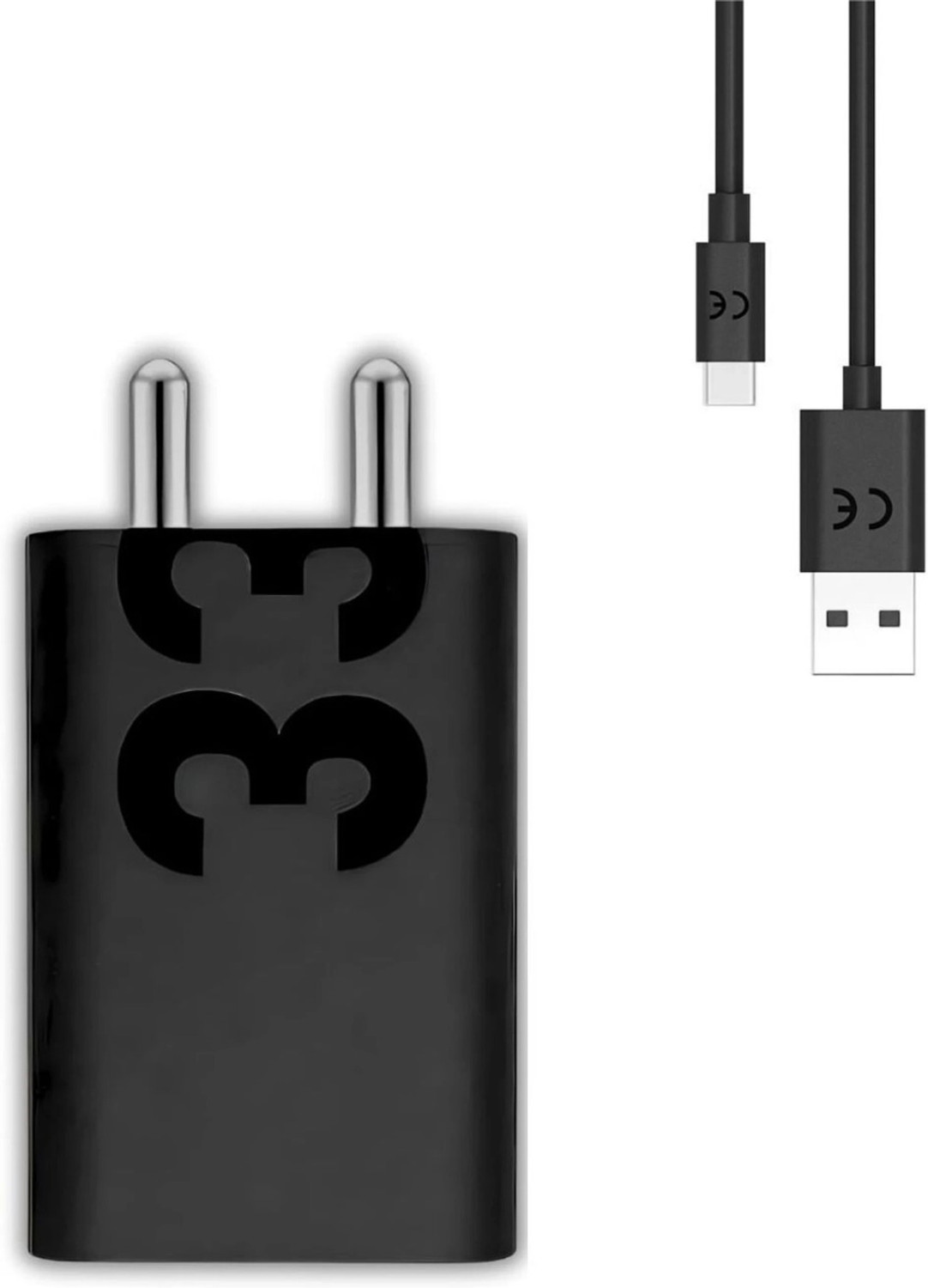 TECHWAQE 33 W TurboPower 2.0 3 A Wall Charger for Mobile with Detachable Cable