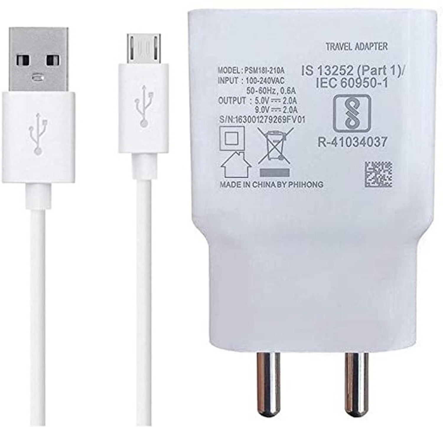 Kotsun 18 W Adaptive Charging 2 A Wall Charger for Mobile with Detachable Cable - Kotsun : Flipkart.com
