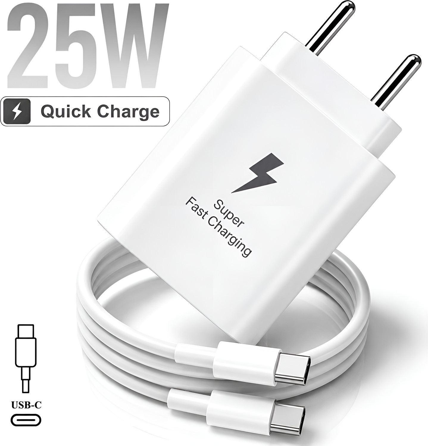 Image of UXE 45 W PD 5 A Wall Charger for Mobile (Compatible with S24 5G Charger, Black)