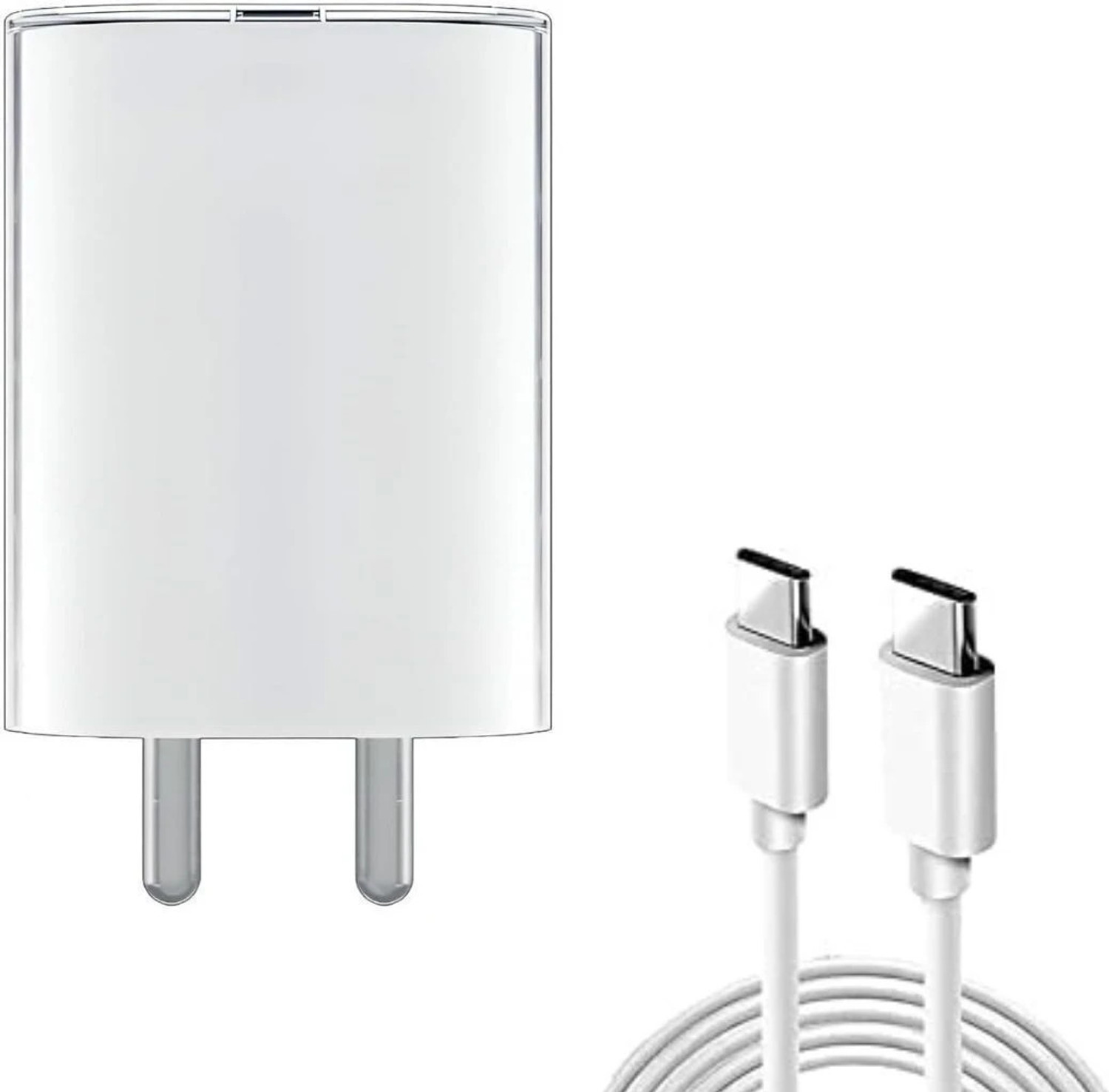 Image of Lynacz Original 20 W TurboPower 3.0 Wall Charger for Mobile with Detachable Cable (Motorola Moto G, Edge, One Series - Black (Adapter and Cable), Cable Included)