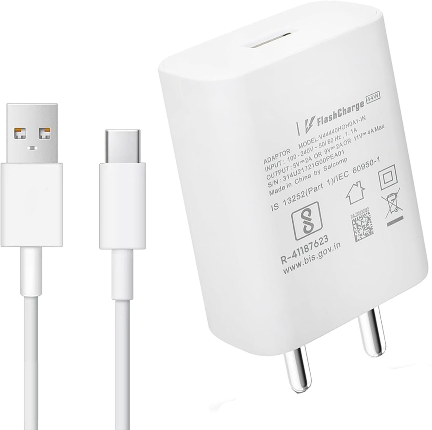 TROST 44 W Quick Charge 4.2 A Wall Charger for Mobile with Detachable Cable