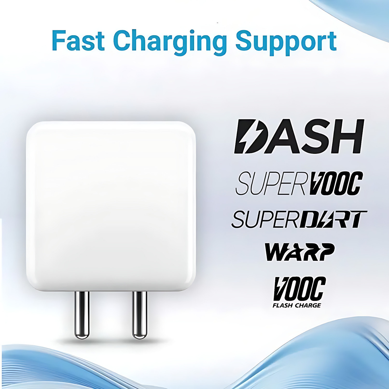 Image of MMAK 80 W SuperVOOC 6 A Wall Charger for Mobile with Detachable Cable (White, Cable Included)