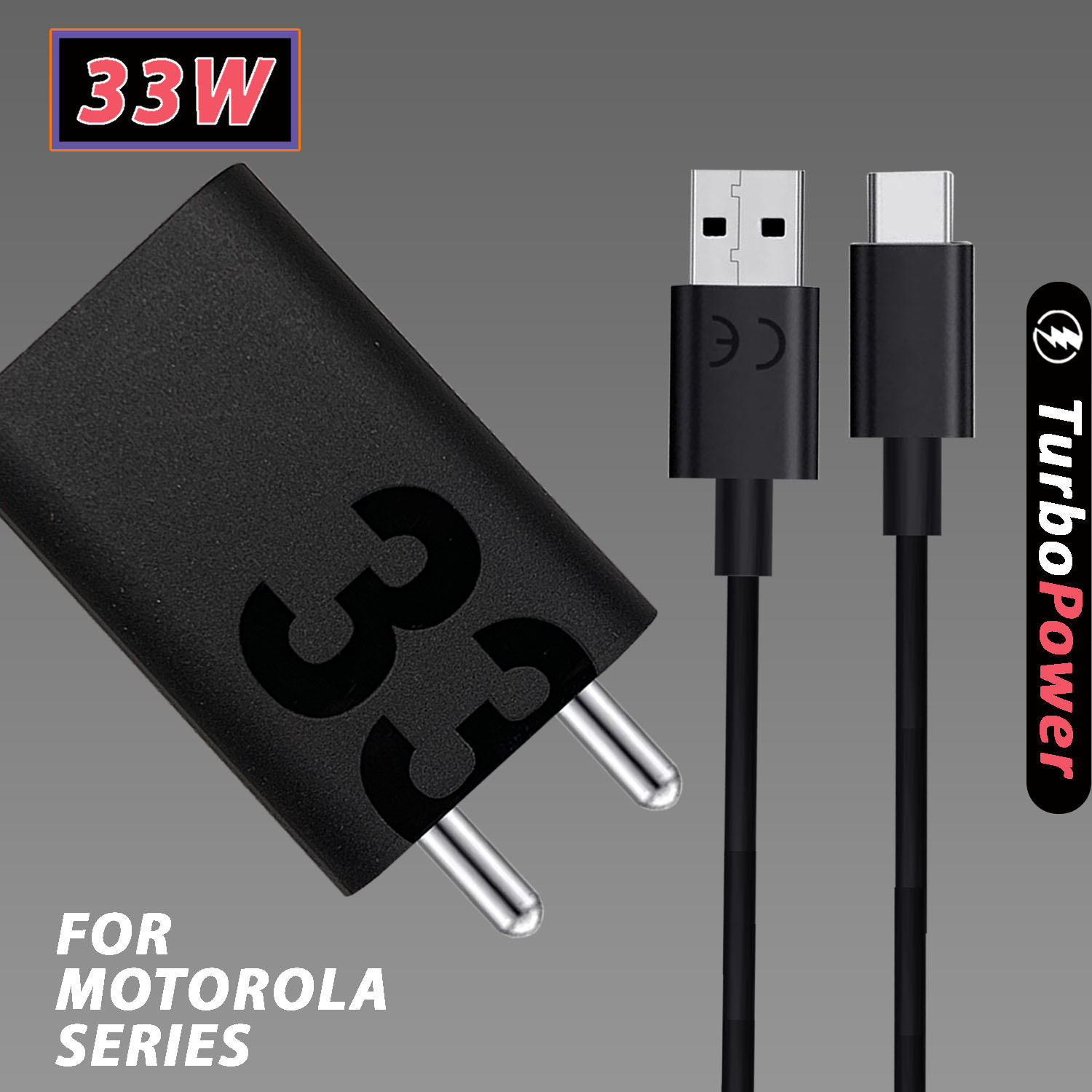 Image of Lynacz Original 20 W Wall Charger for Mobile with Detachable Cable (20W Fast Charging Adapter Compatible with Motorola Moto More-Black)