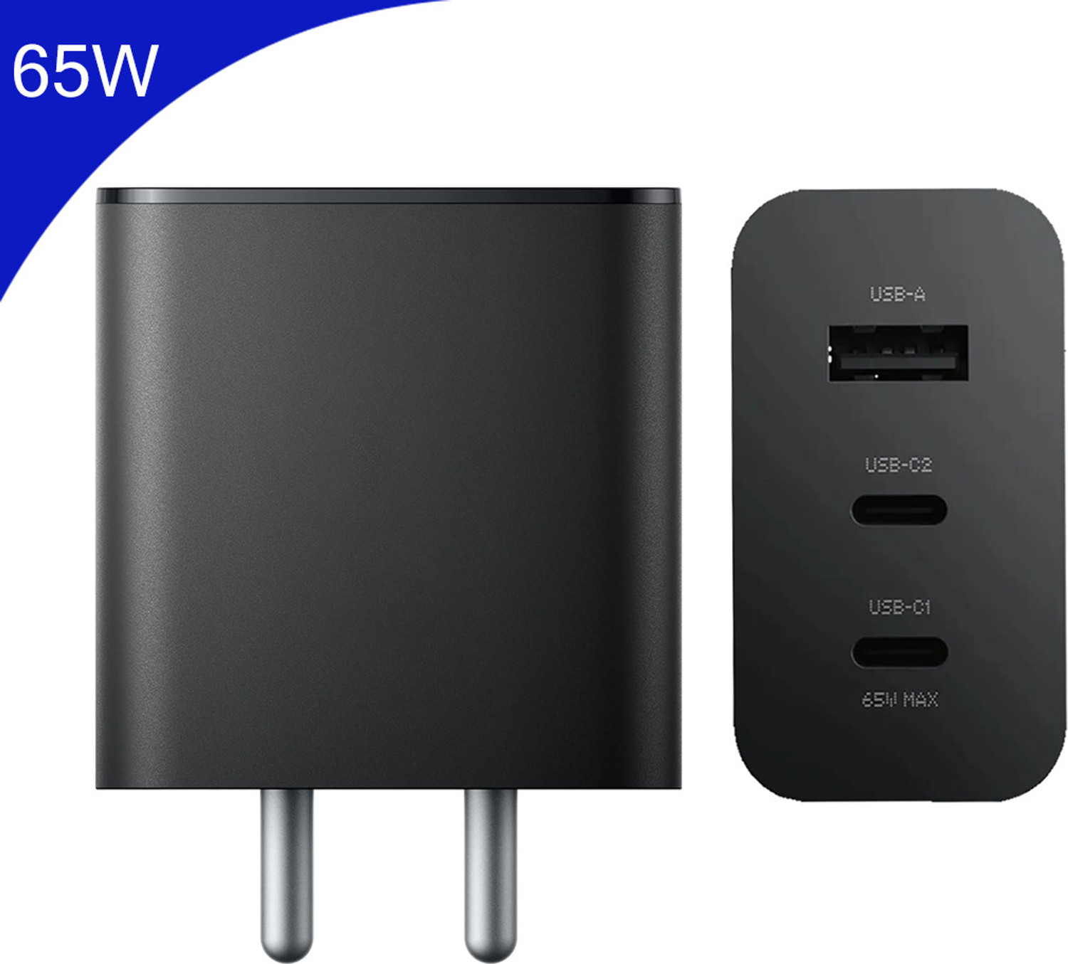 Image of Coracao 100 W GaN 5 A Wall Charger for Mobile with Detachable Cable (White)